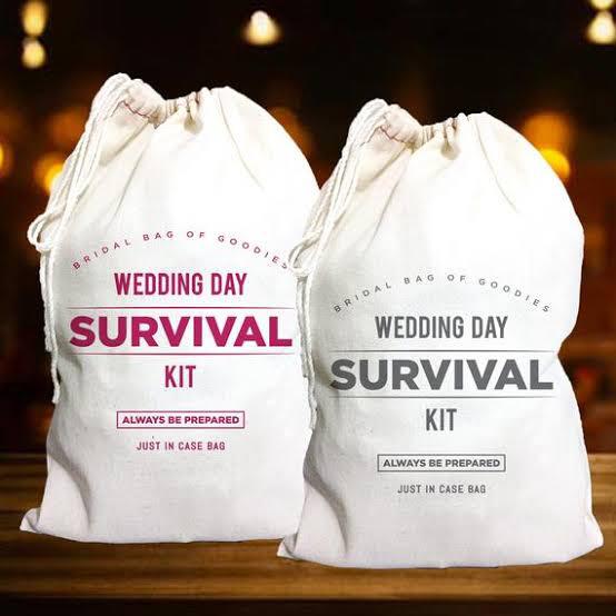 Bride's Survival Kit Bag, Ready to Be Filled With Wedding Day